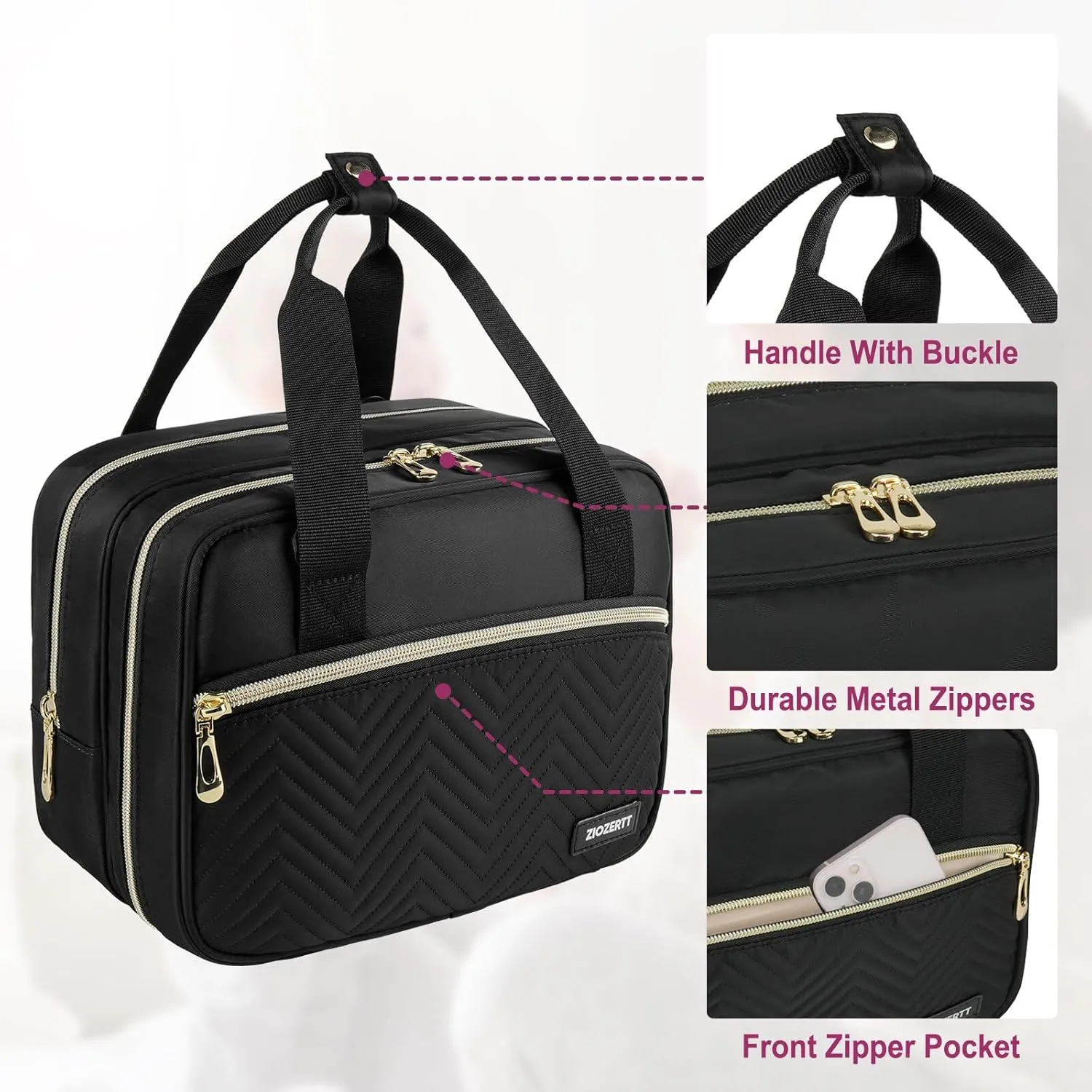 Breastmilk Cooler Travel Bag, Wearable Breast Pump Storage Bag Compatible with Momcozy/Medela/Elvie/Willow Breast Pump with Ice Pack and Waterproof Mat,Black
