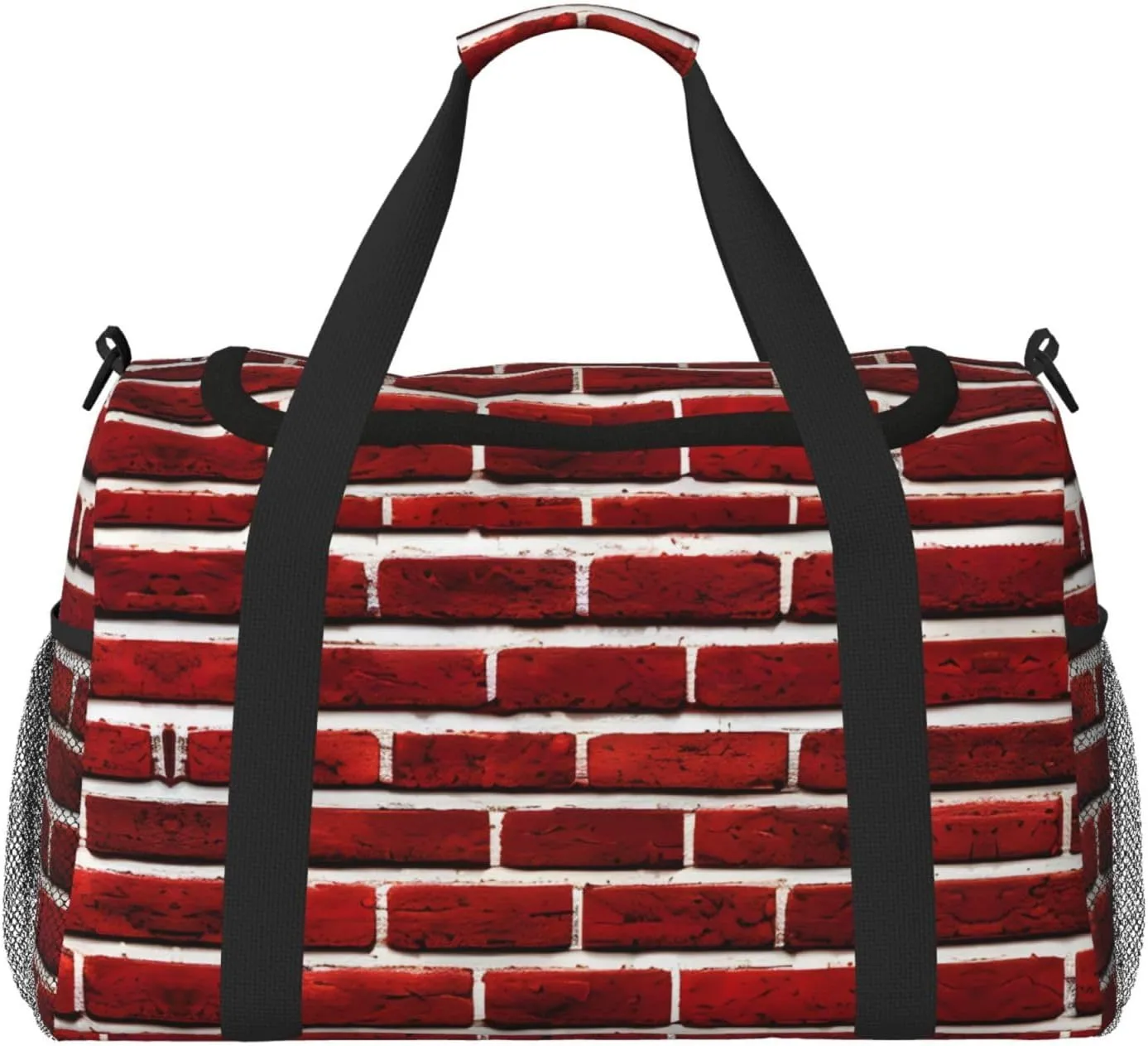 Brick Red Stone print Weekender Overnight Carry On Bag Gym Luggage Bag Duffel Bag for Travel Women