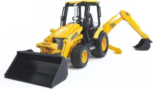 Bruder Toys - Construction Realistic JCB MIDI CX Backhoe Loader with Changeable Front Loader and Backhoe Loader Scoop - Ages 3 
