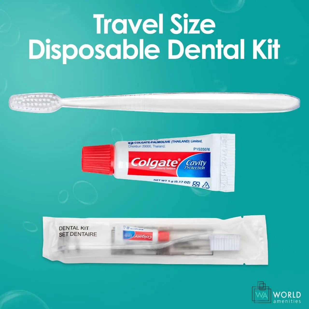 Bulk Disposable Dental Kit Bundle with Toothbrush and Toothpaste | 48 Count | Individually Wrapped - Travel Size Toiletries, Guest Hotel Amenities