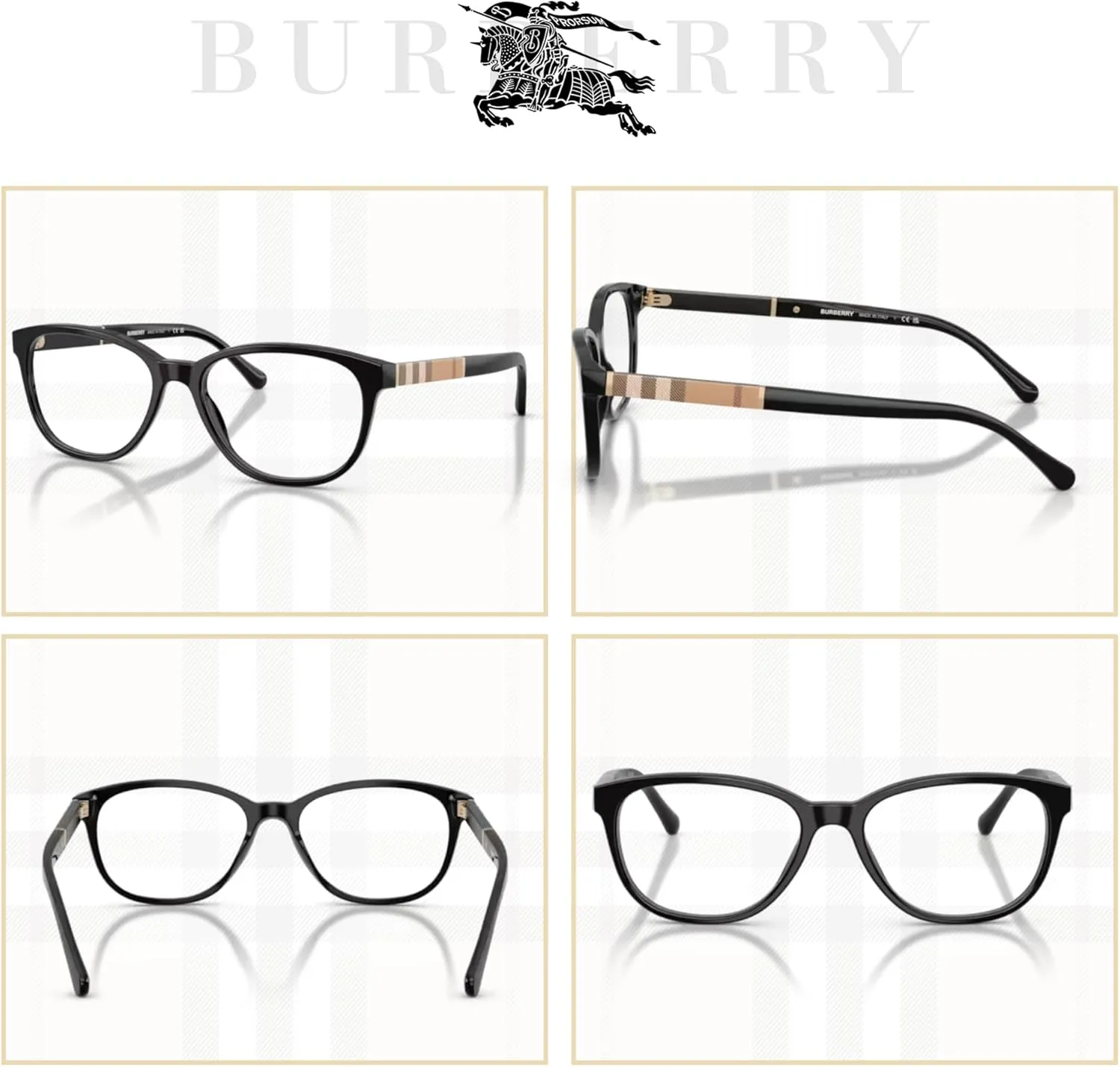 BURBERRY BE2172 Square Eyeglasses For Men For Women   BUNDLE with Designer iWear Eyewear Kit