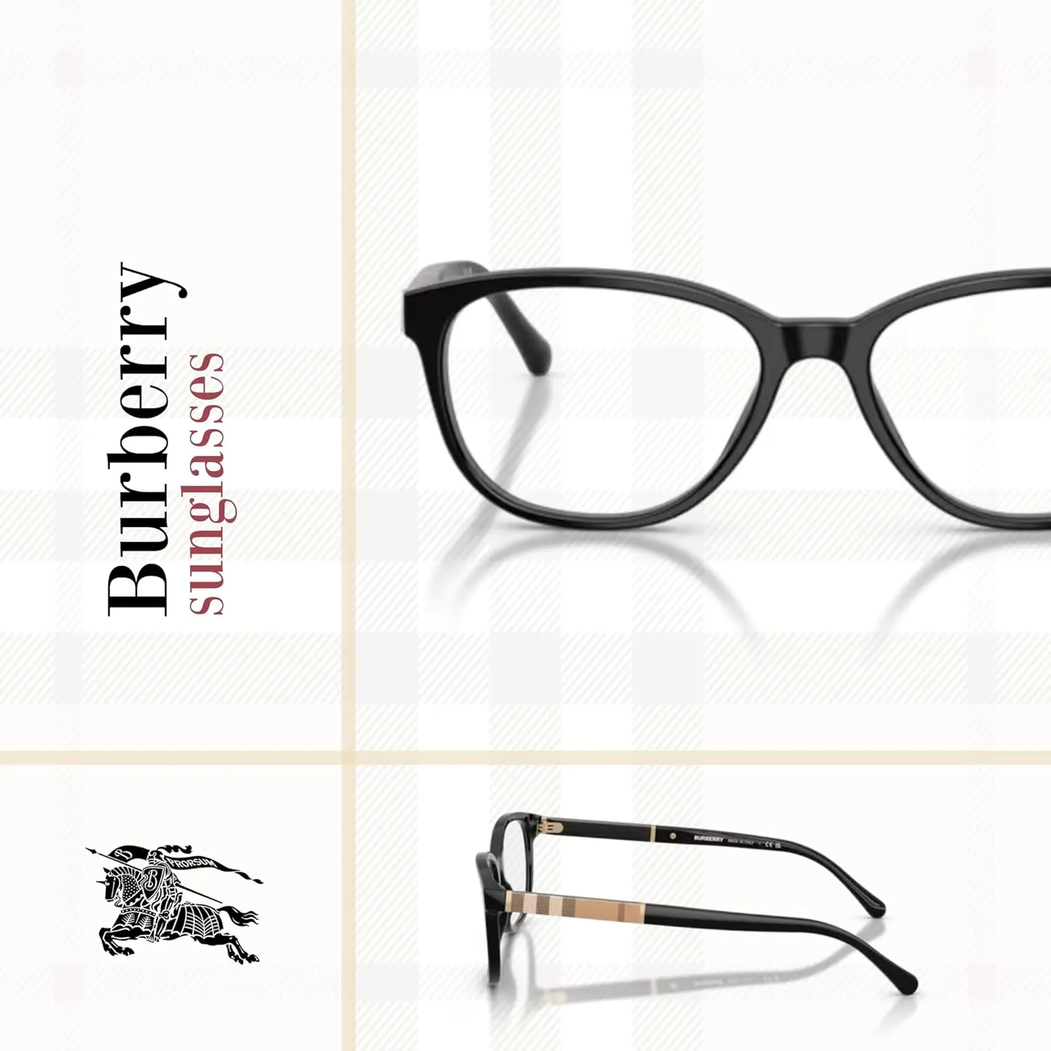 BURBERRY BE2172 Square Eyeglasses For Men For Women   BUNDLE with Designer iWear Eyewear Kit