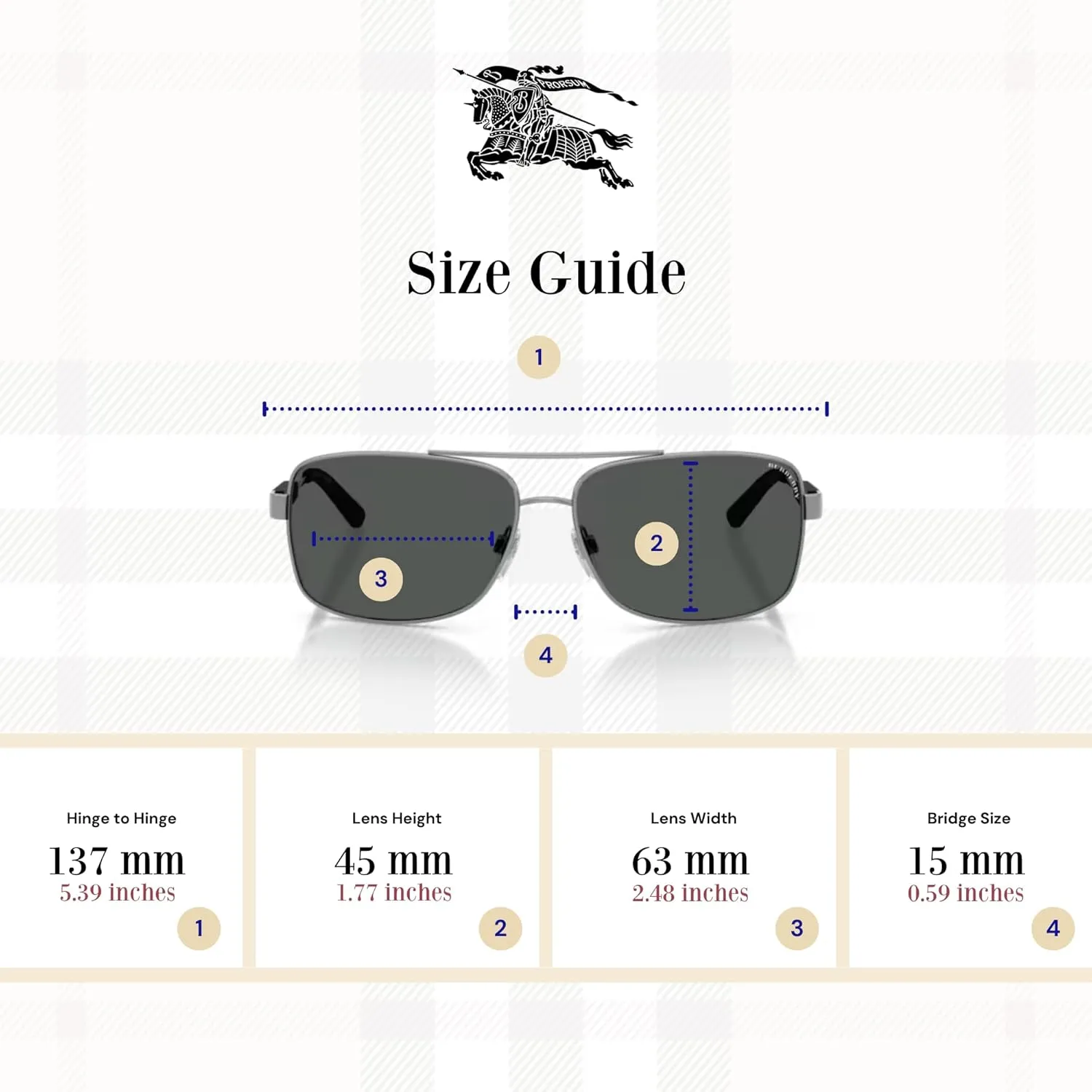 BURBERRY BE3074 Rectangle Sunglasses For Men   BUNDLE with Designer iWear Eyewear Kit