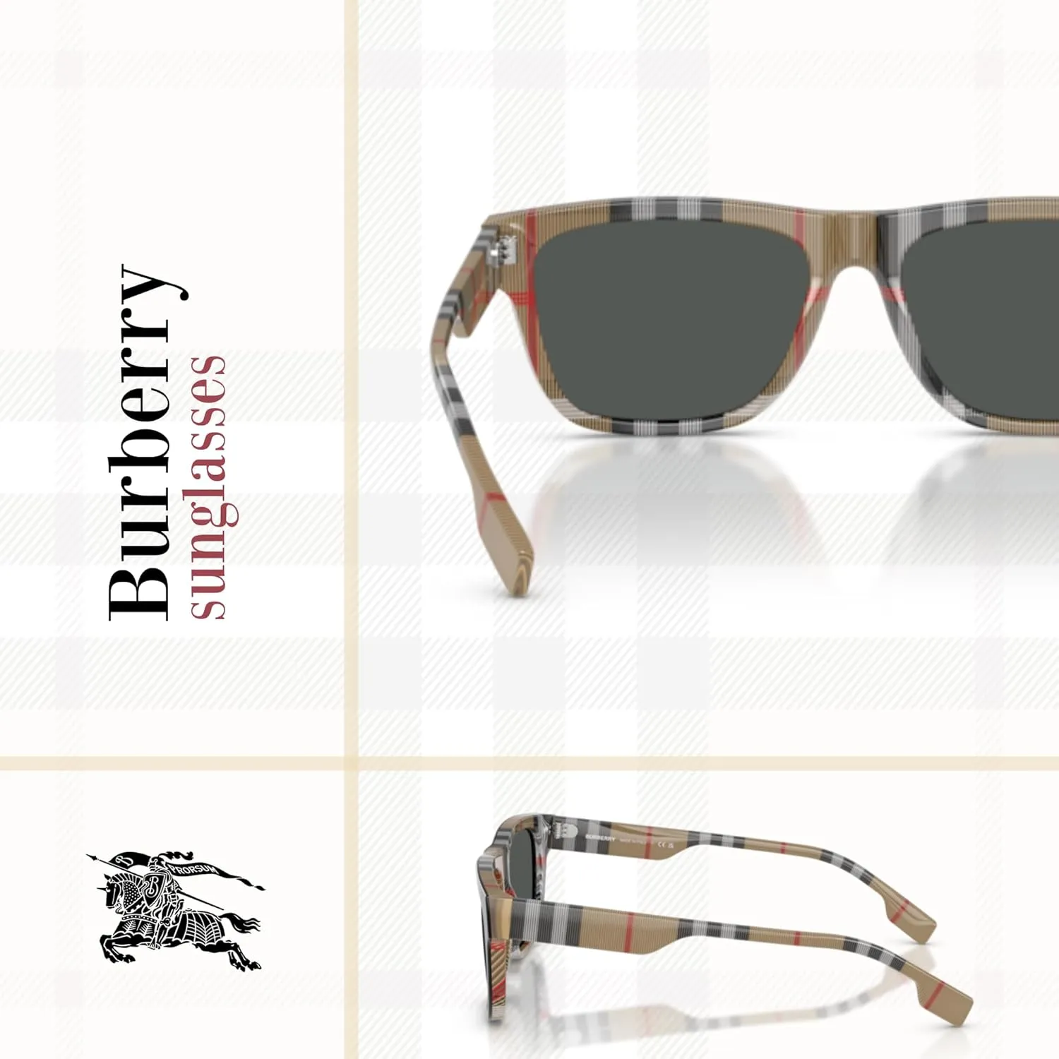 BURBERRY BE4293 Square Sunglasses For men For women   BUNDLE with Designer iWear Eyewear Kit
