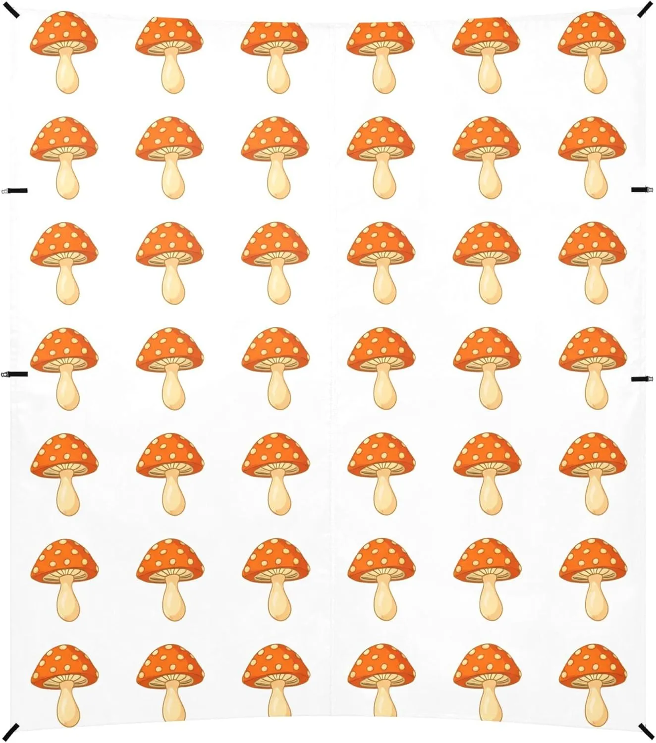 Burbuja Cartoon Mushrooms Beach Canopy Windproof Beach Tent Sun Shade with 4 Sandbags & Sand Shovel, Portable Sun Shelter for Family Camping Picnic