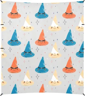 Burbuja Cartoon Witch Hats Beach Canopy Windproof Beach Tent Sun Shade with 4 Sandbags & Sand Shovel, Portable Sun Shelter for Family Camping Picnic