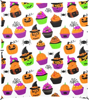 Burbuja Colorful Halloween Cupcakes Beach Canopy Windproof Beach Tent Sun Shade with 4 Sandbags & Sand Shovel, Portable Sun Shelter for Family Camping Picnic