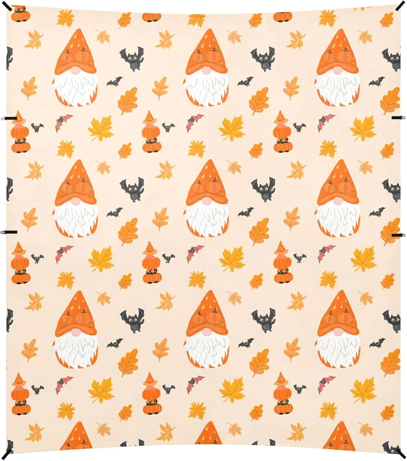 Burbuja Gnomes in Halloween Costumes Beach Canopy Windproof Beach Tent Sun Shade with 4 Sandbags & Sand Shovel, Portable Sun Shelter for Family Camping Picnic