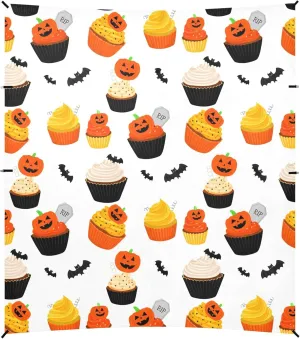 Burbuja Halloween Cupcakes Beach Canopy Windproof Beach Tent Sun Shade with 4 Sandbags & Sand Shovel, Portable Sun Shelter for Family Camping Picnic