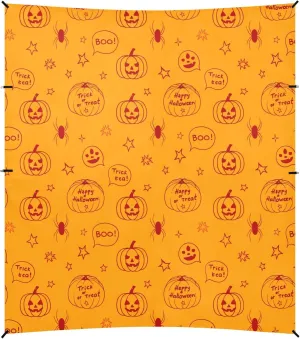 Burbuja Halloween Pumpkins Beach Canopy Windproof Beach Tent Sun Shade with 4 Sandbags & Sand Shovel, Portable Sun Shelter for Family Camping Picnic