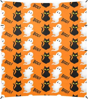 Burbuja Spooky Boo Cats Beach Canopy Windproof Beach Tent Sun Shade with 4 Sandbags & Sand Shovel, Portable Sun Shelter for Family Camping Picnic