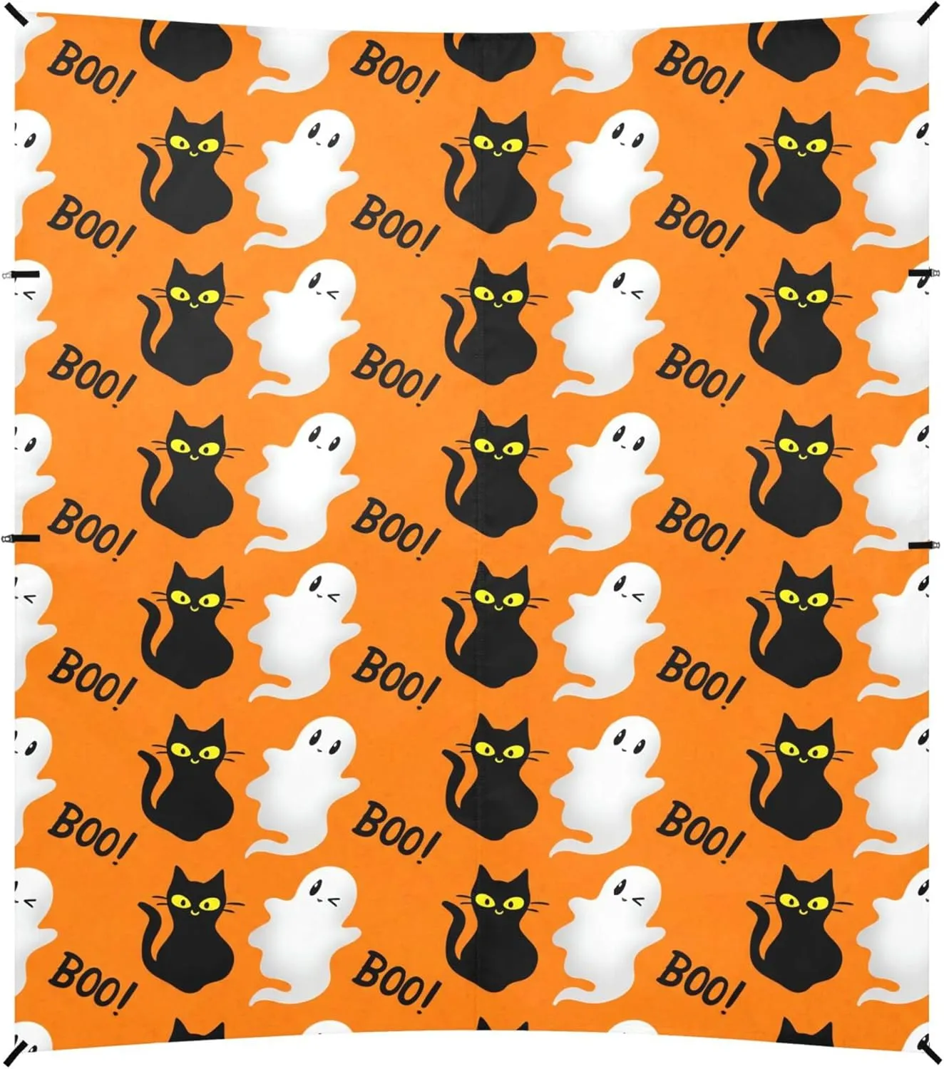 Burbuja Spooky Boo Cats Beach Canopy Windproof Beach Tent Sun Shade with 4 Sandbags & Sand Shovel, Portable Sun Shelter for Family Camping Picnic