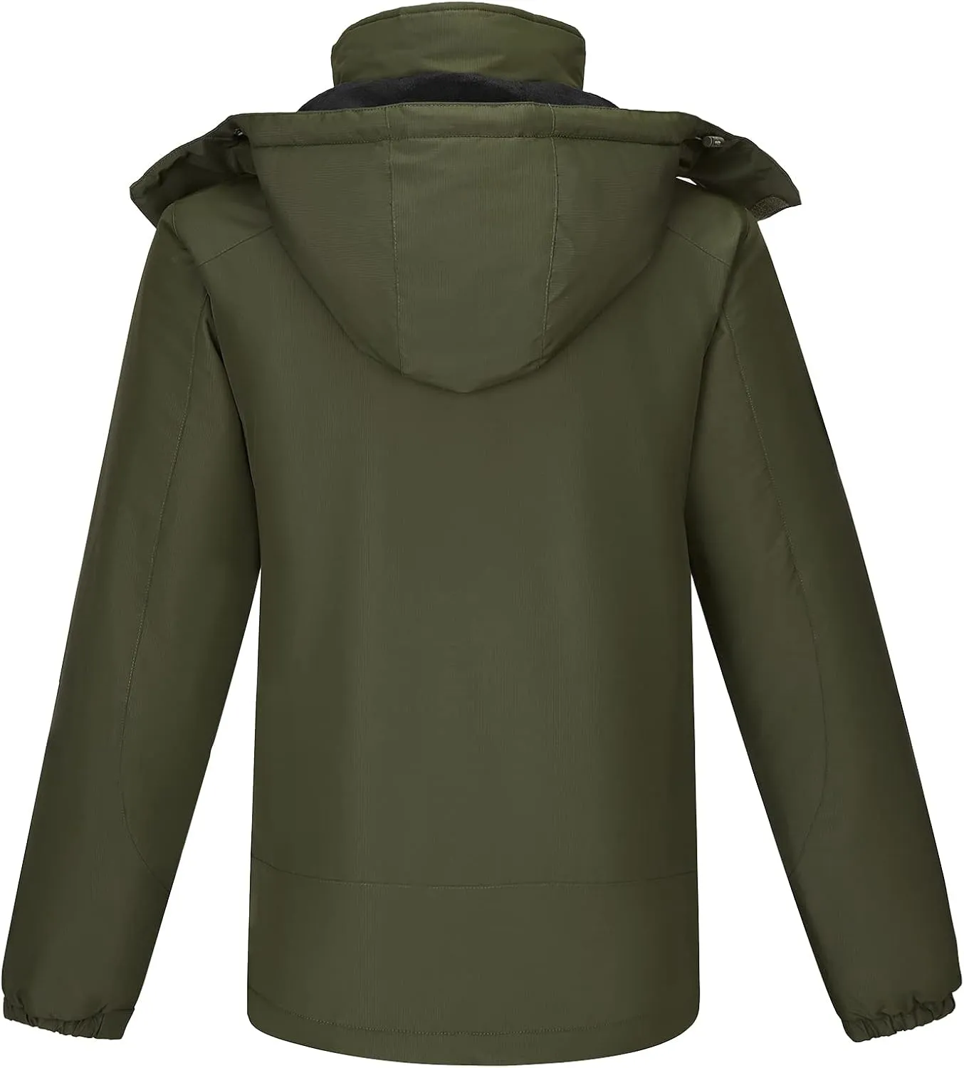 CAMEL CROWN Men's Mountain Waterproof Ski Jackets Warm Winter Snow Coat with Detachable Hood Windproof Rain Jacket