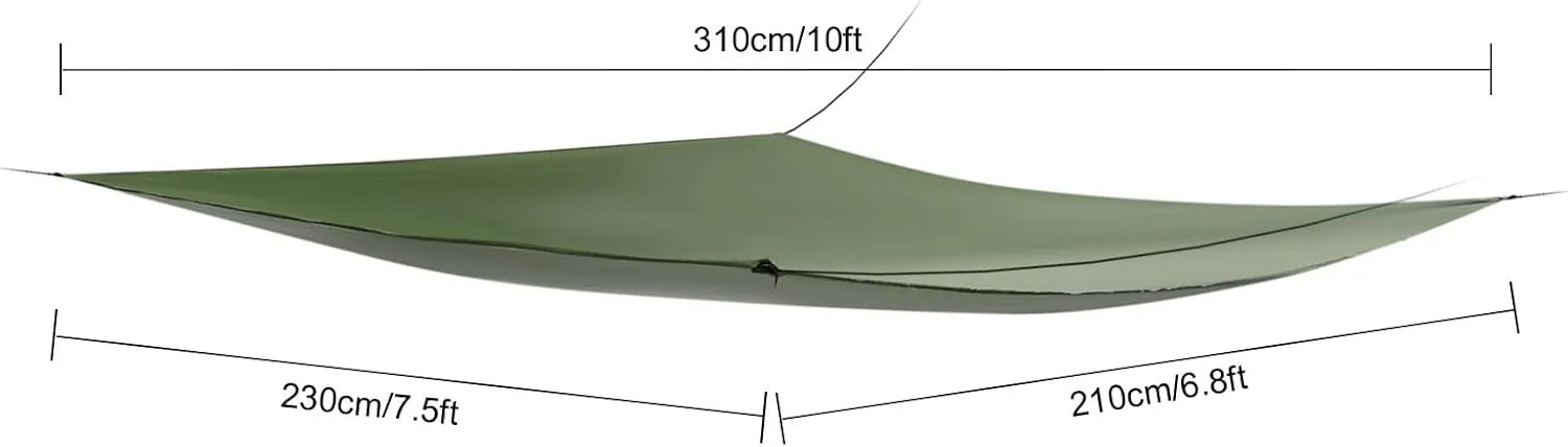 Camping Hammock with Mosquito Net,2 in 1 Hammock Tent with 7.5 * 6.8 ft Tarp,440lbs Heavy Duty Portable Tree Hammock Outdoor,210T Nylon Hammocks,Built-in Pocket Camping Gear (Army Green)