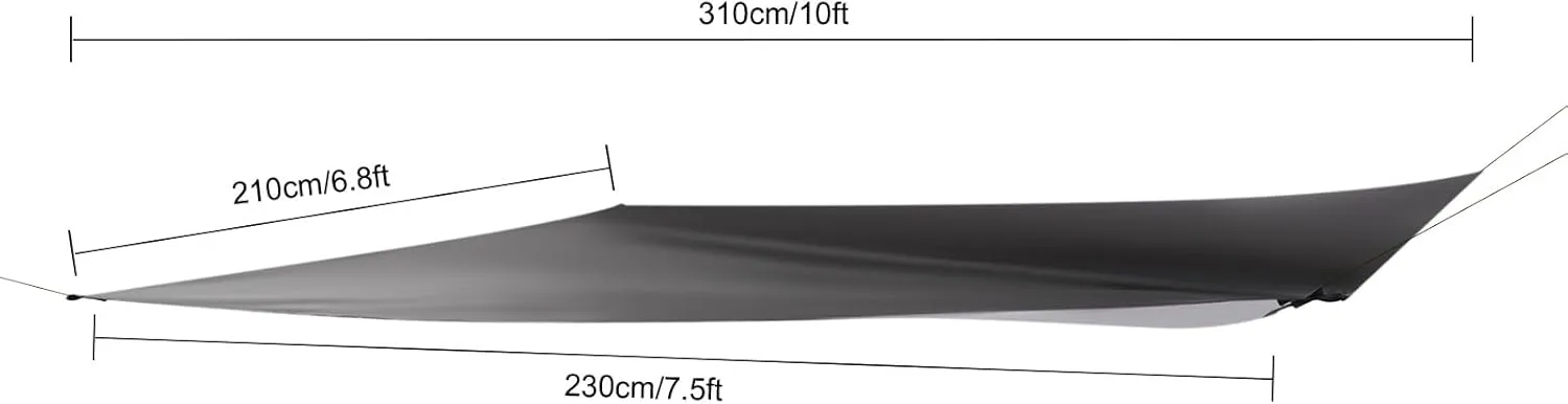 Camping Hammock with Mosquito Net,2 in 1 Hammock Tent with 7.5 * 6.8 ft Tarp,440lbs Heavy Duty Portable Tree Hammock Outdoor,210T Nylon Hammocks,Built-in Pocket Camping Gear (Black Blackish Green)
