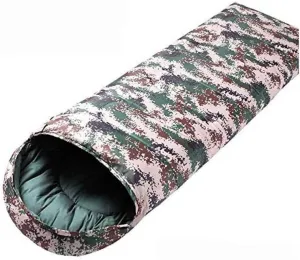 Camping Hiking Mountain Camouflage Sleeping Bag Envelope Type Splicing Portable Outdoor Ultralight Sleeping Bag Compact Portable