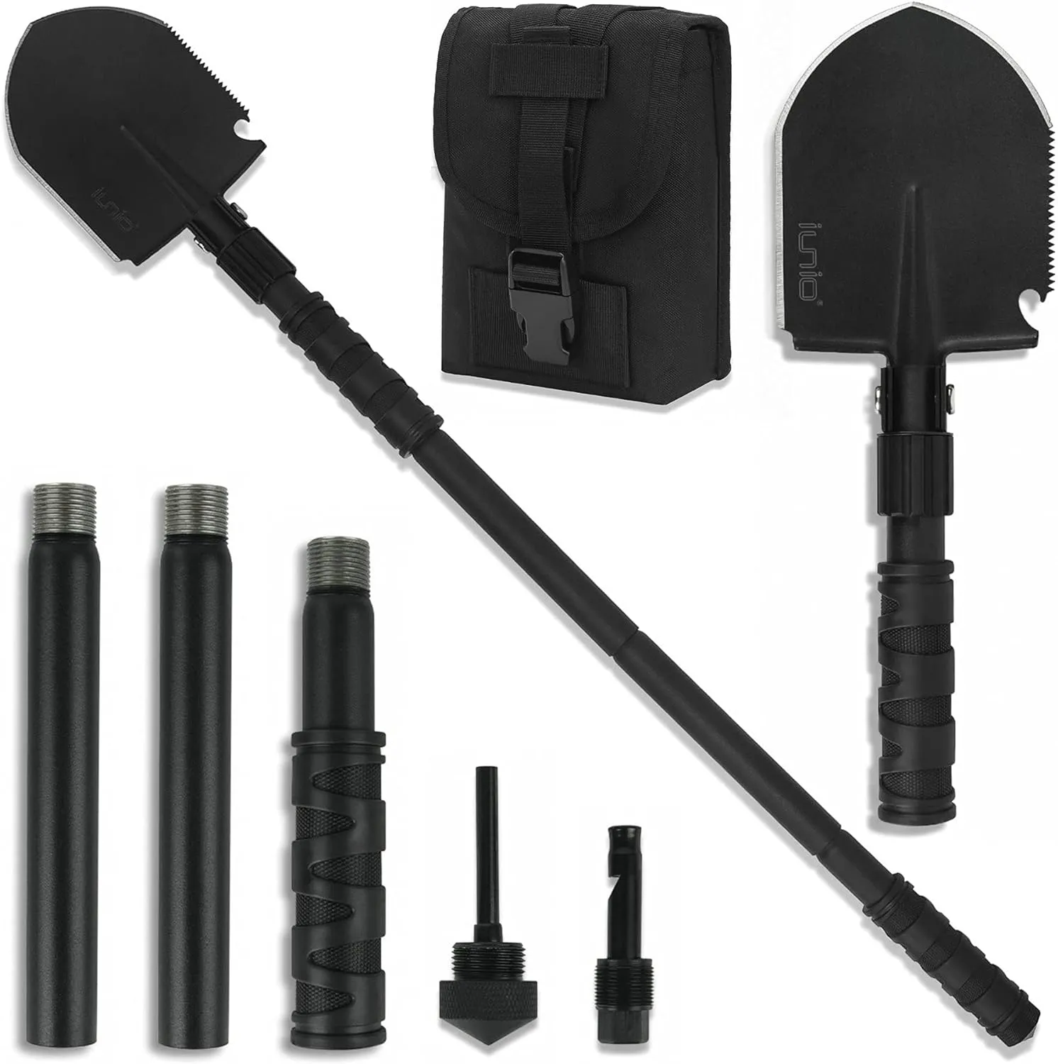 Camping Shovel,Shovel Folding, Portable, Multitool, Foldable Entrenching Tool, Collapsible Spade, for Backpacking, Trenching, Hiking, Survival, Car Emergency (Basic E-Tool)
