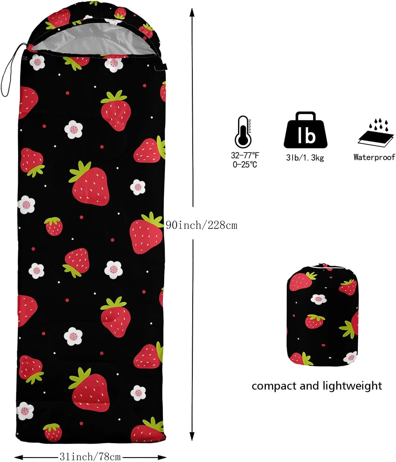Camping Sleeping Bags,3 Season Warm & Cool Weather,Lightweight,Waterproof Sleeping Bags for Adults & Kids,Traveling,and Outdoors,Camping Gear Equipment