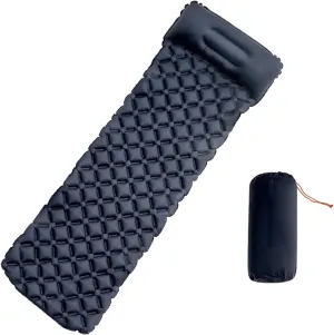 Camping Sleeping Pad, Outdoor Camping Sleeping Pad Folding Sleep Mat Beach Inflat Mattress with Pillows Ultralight Air Mat Travel Hiking New