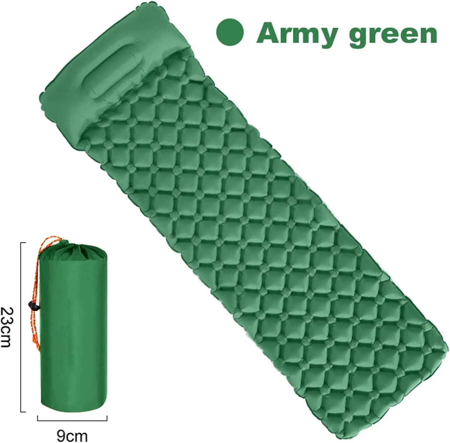 Camping Sleeping Pad, Outdoor Camping Sleeping Pad Folding Sleep Mat Beach Inflat Mattress with Pillows Ultralight Air Mat Travel Hiking New