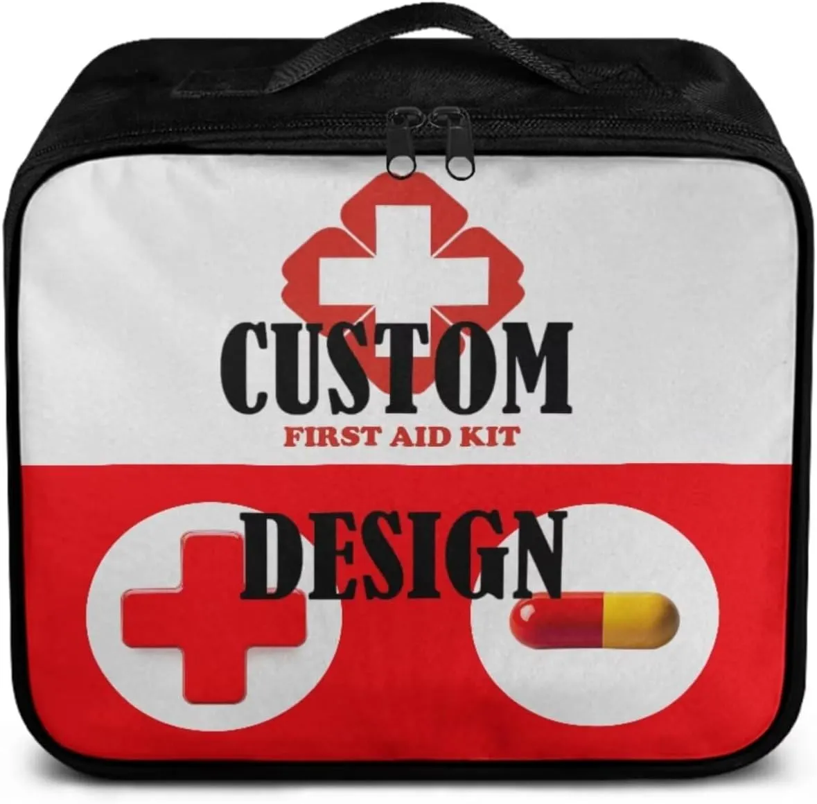 Can Be Personalized First Aid Kit Bag Empty Medical Kit Home Travel Workplace Car Dorm Essentials,Hunting Hiking Camping Gear (Bag Only) 11.02 x 9.64 x 4.92 IN