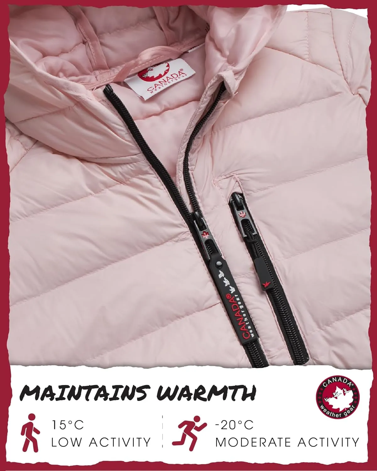 CANADA WEATHER GEAR Women's Puffer Jacket - Packable Bubble Coat, Water Resistant Outerwear Jackets for Women (XXS-M)