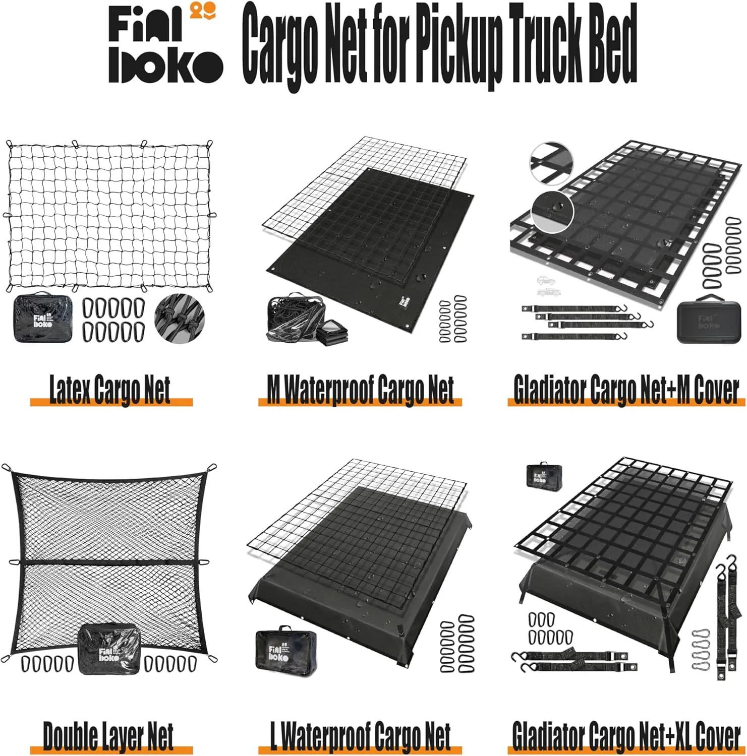 Cargo Net for Pickup Truck Bed,4' x 6' Stretches to 8' x 12' - Small Mesh Bungee Net Cargo Netting with Portable Truck Bed Tarp,Cargo Net Suitable for Daily and Rainy Day Loading of Trucks