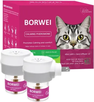 Cat Pheromones Calming Diffuser Premium Pheromone Diffuser for Cats - Cat Pheromones Diffuser - Cat Calming Diffuser - Cat Calming Pheromone Diffuser (Grey)