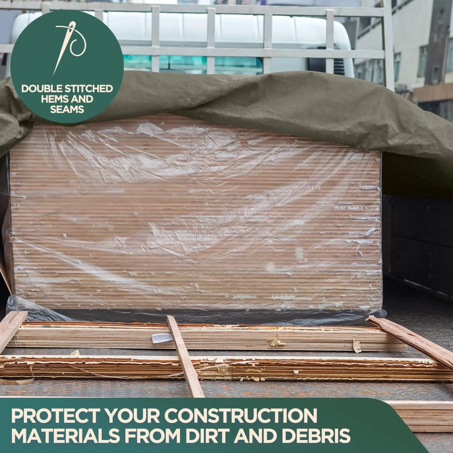 CCS Waterproof Canvas Tarp Cover (21oz) – Heavy Duty Duck Cloth, Waxed Canvas Tarpaulin with Rustproof Brass Grommets for Camping, Construction, Equipment & Outdoor Use (Olive Drab,8x10 Ft)
