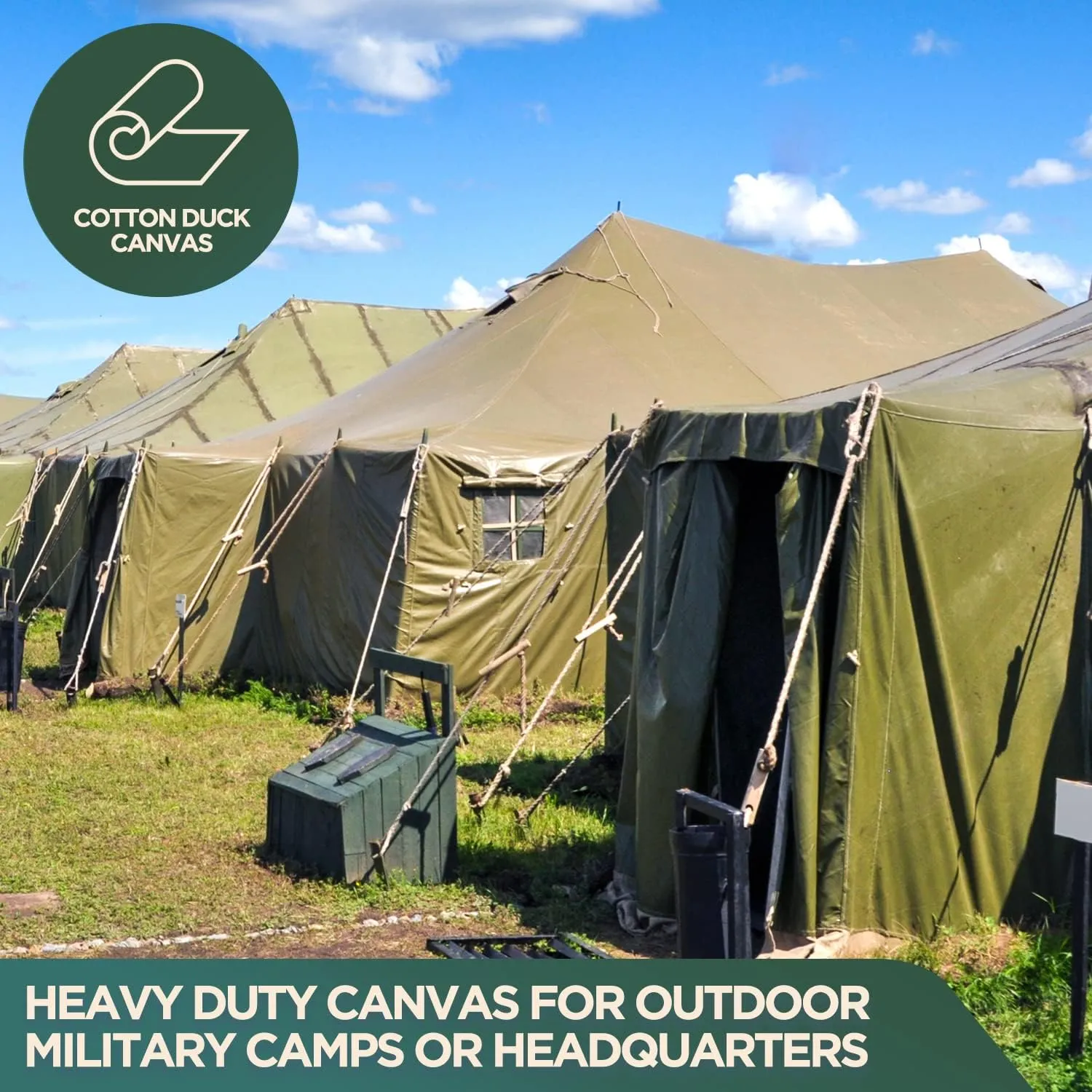 CCS Waterproof Canvas Tarp Cover (21oz) – Heavy Duty Duck Cloth, Waxed Canvas Tarpaulin with Rustproof Brass Grommets for Camping, Construction, Equipment & Outdoor Use (Olive Drab,8x10 Ft)