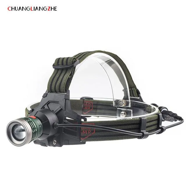 CHENGLIANGZHE LED T6 Head Lamp Battery 18650 Rechargeable Rechargeable Torch Long Shot Fishing Outdoor Light One Headlight