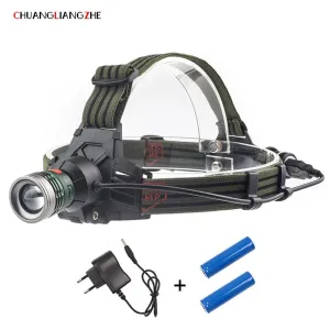 CHENGLIANGZHE LED T6 Head Lamp Battery 18650 Rechargeable Rechargeable Torch Long Shot Fishing Outdoor Light One Headlight