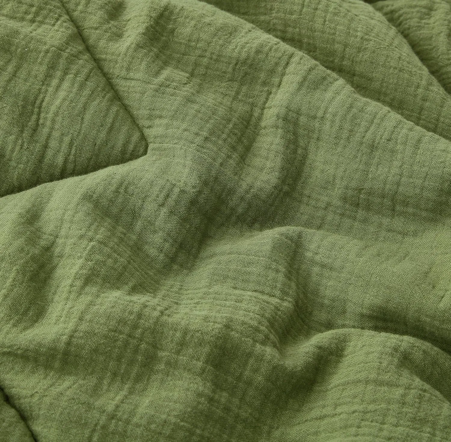 Chezmoi Collection Skye 3-Piece Breathable Lightweight Cotton Gauze Comforter Set Oversized King, Olive Green Reversible Soft Washed 100% Cotton Muslin Thin Comforter, 130GSM Fill Summer Blanket