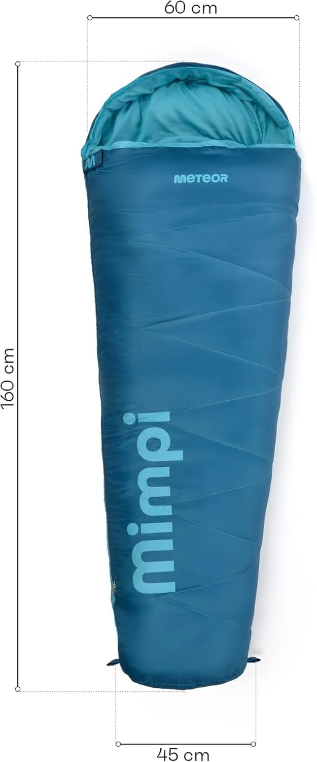 Children's Winter Sleeping Bag Ideal for Sleeping Up to -5 Tourist Thermal Mummy Lightweight Tent Quilt for Nursery Camping Meteor