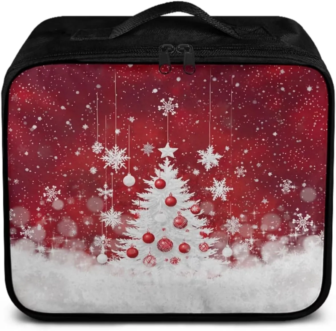 Christmas Tree Print First Aid Kit-Empty Medical Kit-Trauma Aid Kit-Medicine Organizer Storage,Ideal for Family-Dorm-Traveling-Car-RV-Camping-Hiking-Hunting Essentials Gear (Bag Only)