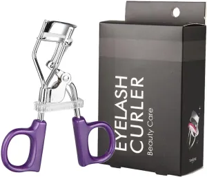 Classic Lash Curler Even Pressure Distribution Eyelash with Comfort Grip Curler Travel Size (Purple,1 pc)