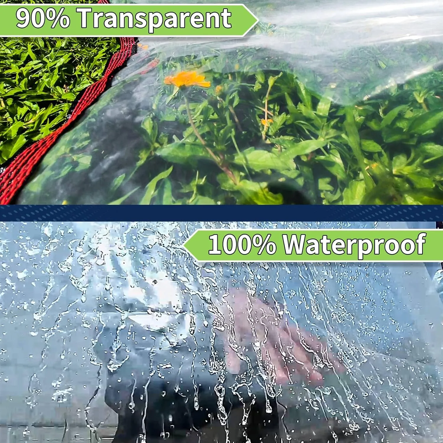 Clear Tarp 10 x 12 FT Medium Duty Waterproof New Material Tarp Cover, Grommet Every 20 Inches, for Plant, Garden, Chicken Coop, Patio