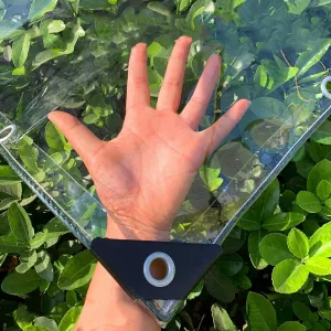 Clear Tarp, Transparent Tarp Heavy Duty Waterproof with Grommets, Reinforced Edges are Durable, Thick and Tear-Resistant, Multipurpose Greenhouse, Outdoor Porches, Nursery, Etc. Against Rain