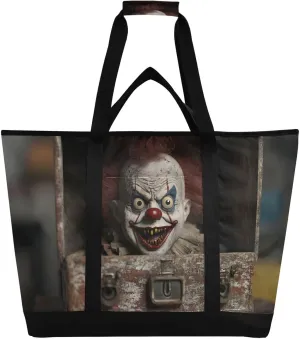 Clown Creepy Box Large Insulated Cooler Bag, Collapsible Soft Cooler Makes a Perfect Insulated Grocery Bag, Food Delivery Bag, Travel Insulated Bag or Beach Cooler Bags