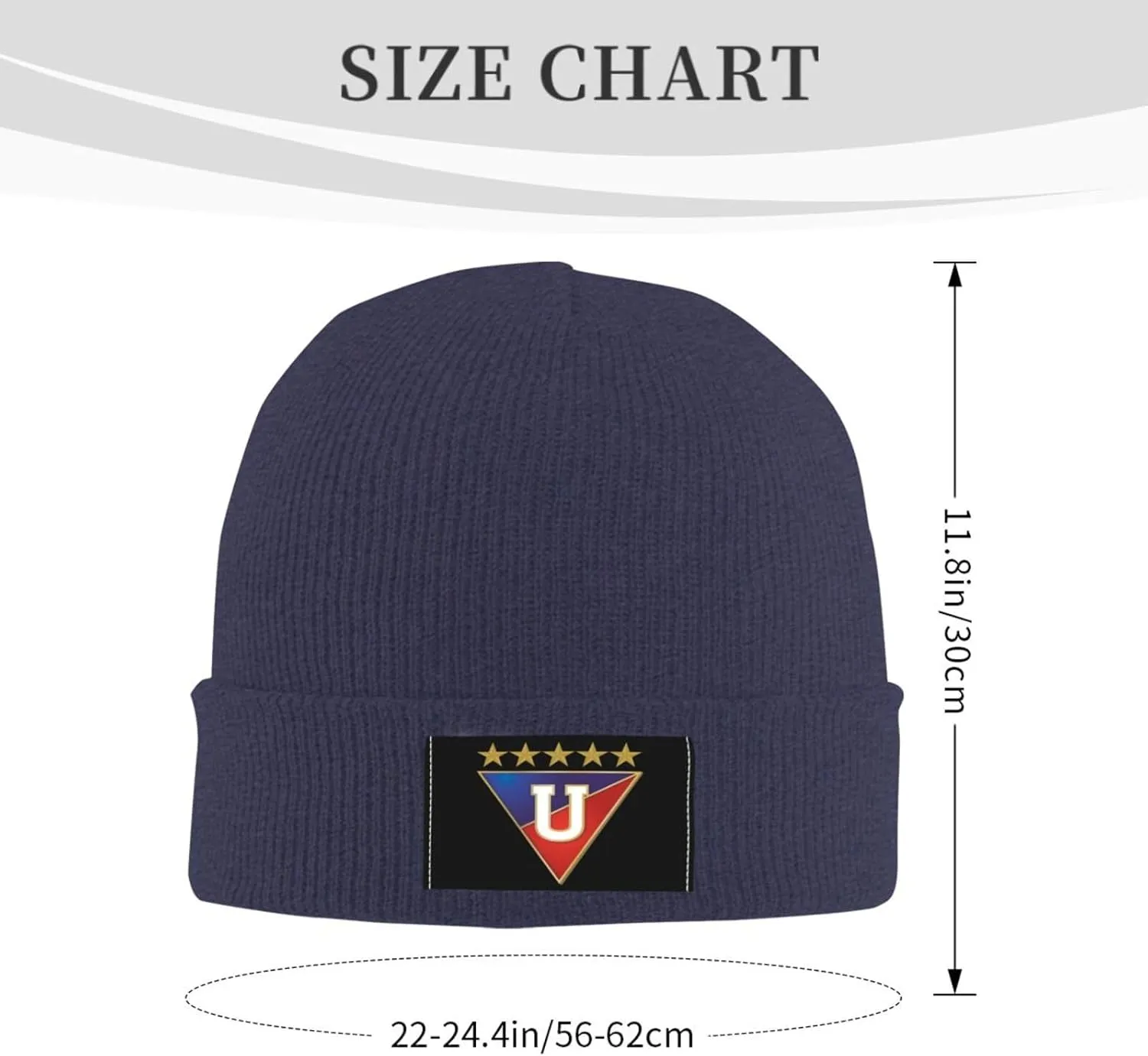 Club de Deportes Ñublense Logo Knit Hat Cap Skull Cap Beanie Hat Warm Cap Navy Blue Hat for Men Women