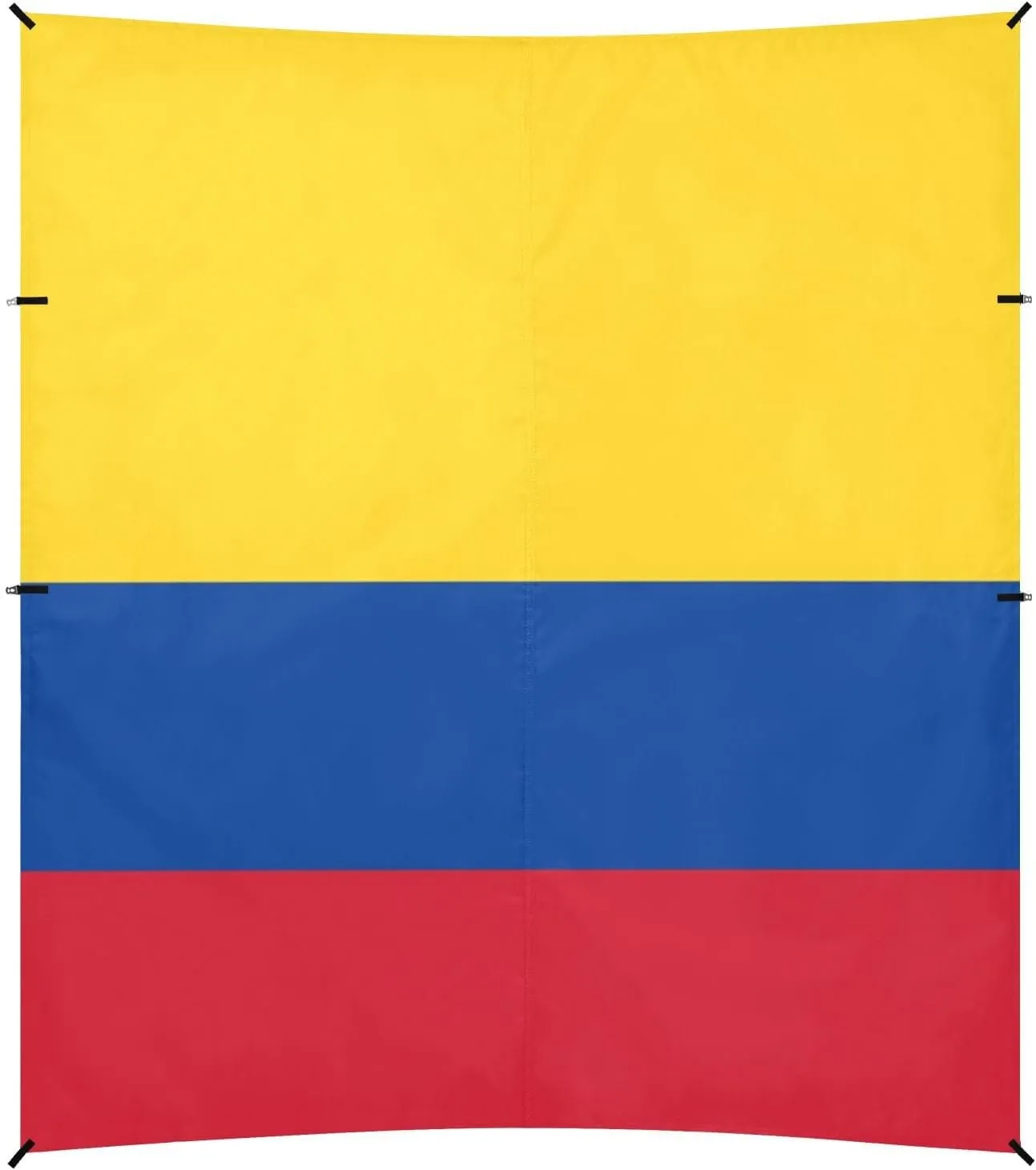 Colombia Colombian National Flags Blue Red Yellow Foldable Beach Cabana UPF50  Protection Easy Setup Sun Shelter with Sandbags, Sand Shovel, Poles for Backyard and Camping