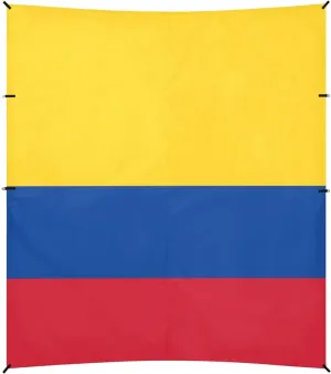 Colombia Colombian National Flags Blue Red Yellow Foldable Beach Cabana UPF50  Protection Easy Setup Sun Shelter with Sandbags, Sand Shovel, Poles for Backyard and Camping