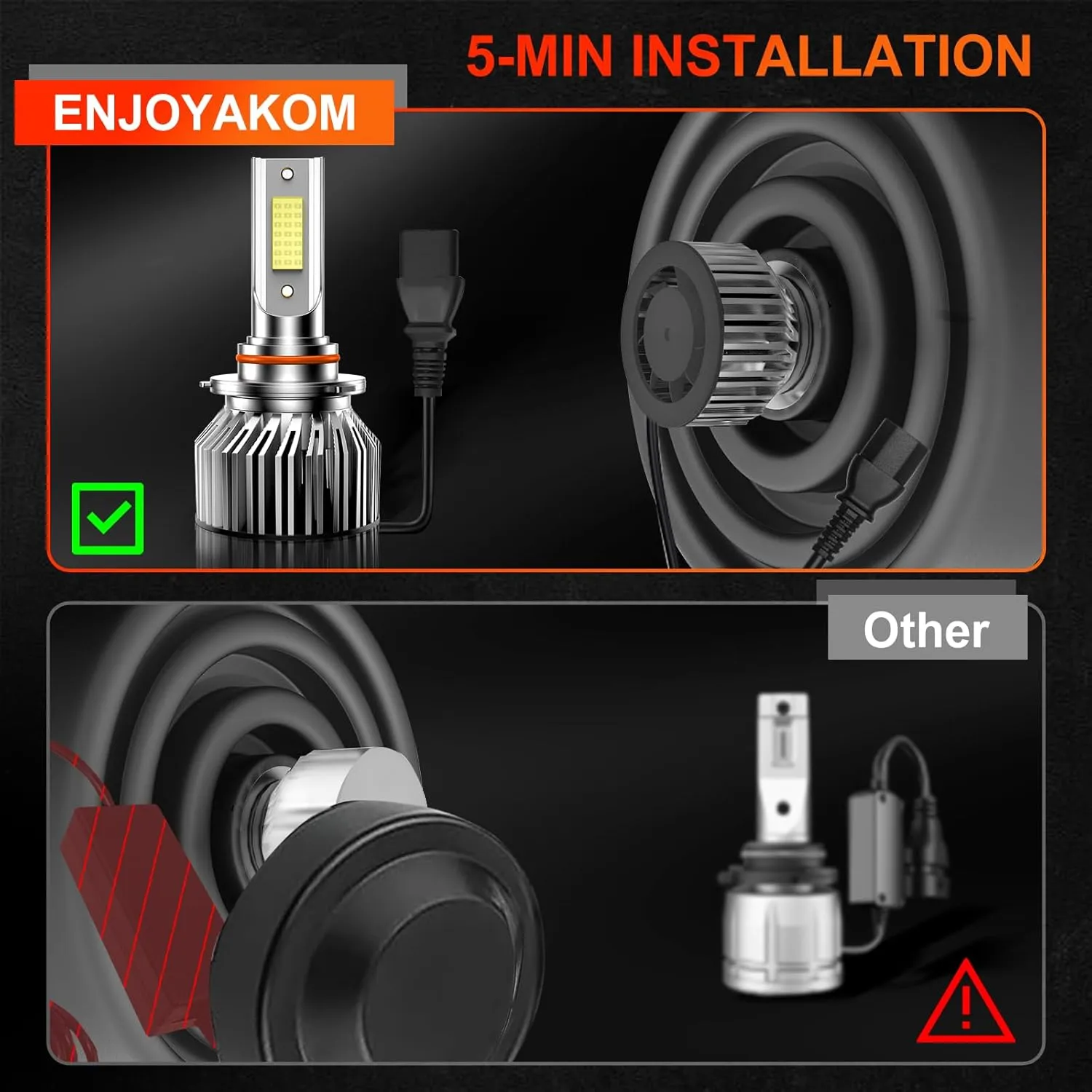 Compatible for Chevy Tahoe 2007 2008 2009 2010 2011 2012 2013 2014 2015 9005 High Beam H11 Low Beam   5202/PS24W Fog Lights Bulbs Combo Kit, 6500K White, Pack of 6