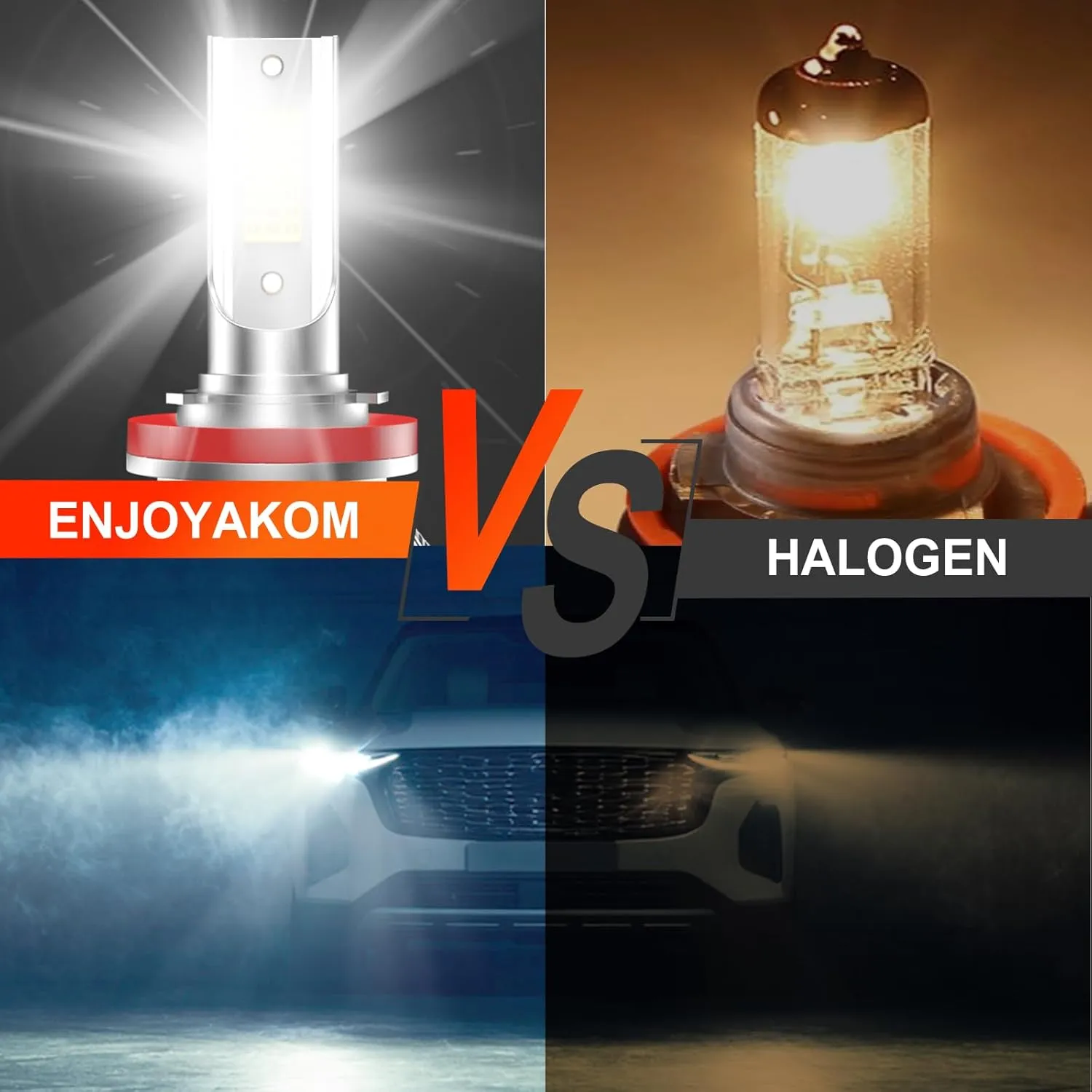 Compatible for Chevy Tahoe 2007 2008 2009 2010 2011 2012 2013 2014 2015 9005 High Beam H11 Low Beam   5202/PS24W Fog Lights Bulbs Combo Kit, 6500K White, Pack of 6