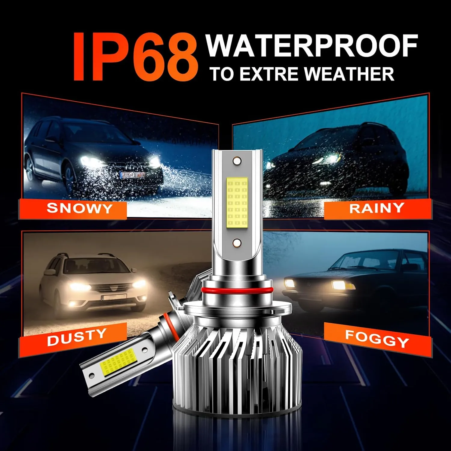 Compatible for Chevy Tahoe 2007 2008 2009 2010 2011 2012 2013 2014 2015 9005 High Beam H11 Low Beam   5202/PS24W Fog Lights Bulbs Combo Kit, 6500K White, Pack of 6