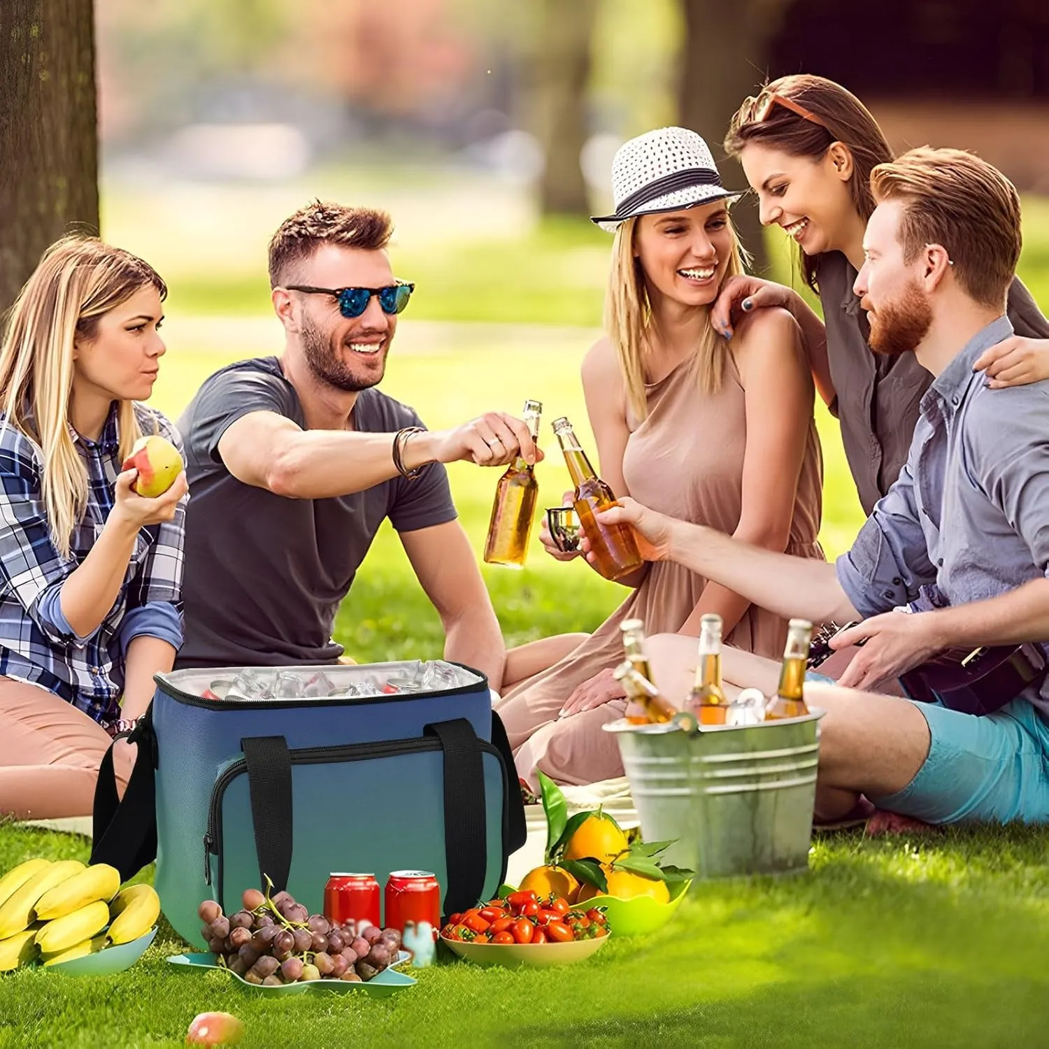 Cooler Bag Leakproof Travel Cooler Insulated 24 Cans Camping Coolers