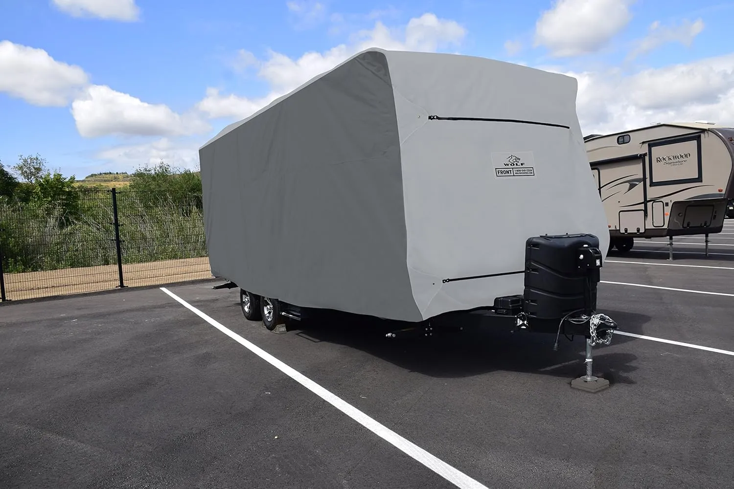 Covercraft Wolf CY31042 Travel Trailer RV Cover 22'1" - 24' ,Gray