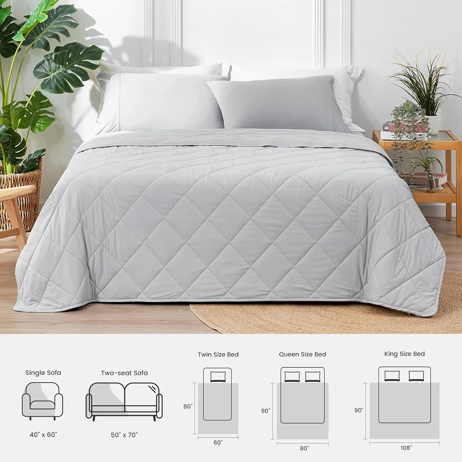 Cozy Bliss Cooling Throw Blanket for Hot Sleepers, Q-Max 0.4 Cooling Comfort 50x70, Cold Blankets for Night Sweats Sleeping, Ultra-Cool Lightweight Breathable Summer Blanket for Bed Travel