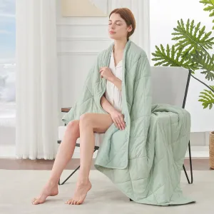 Cozy Bliss Cooling Throw Blanket for Hot Sleepers, Q-Max 0.4 Cooling Comfort 50x70, Cold Blankets for Night Sweats Sleeping, Ultra-Cool Lightweight Breathable Summer Blanket for Bed Travel