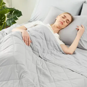 Cozy Bliss Cooling Throw Blanket for Hot Sleepers, Q-Max 0.4 Cooling Comfort 50x70, Cold Blankets for Night Sweats Sleeping, Ultra-Cool Lightweight Breathable Summer Blanket for Bed Travel